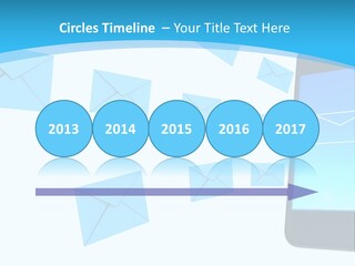 A Cell Phone Sitting Next To An Envelope PowerPoint Template