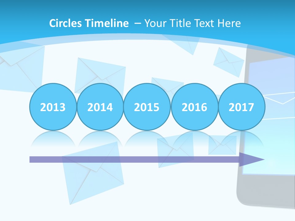 A Cell Phone Sitting Next To An Envelope PowerPoint Template