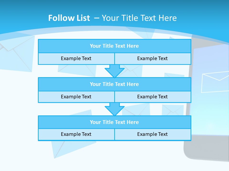 A Cell Phone Sitting Next To An Envelope PowerPoint Template