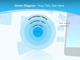 A Cell Phone Sitting Next To An Envelope PowerPoint Template