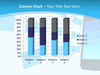 A Cell Phone Sitting Next To An Envelope PowerPoint Template