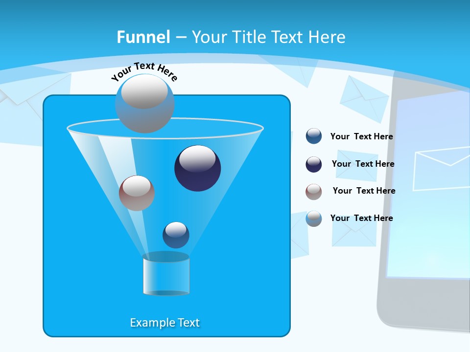 A Cell Phone Sitting Next To An Envelope PowerPoint Template