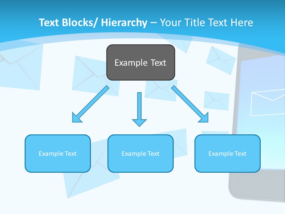 A Cell Phone Sitting Next To An Envelope PowerPoint Template