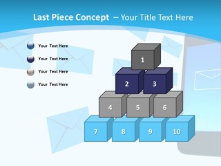A Cell Phone Sitting Next To An Envelope PowerPoint Template