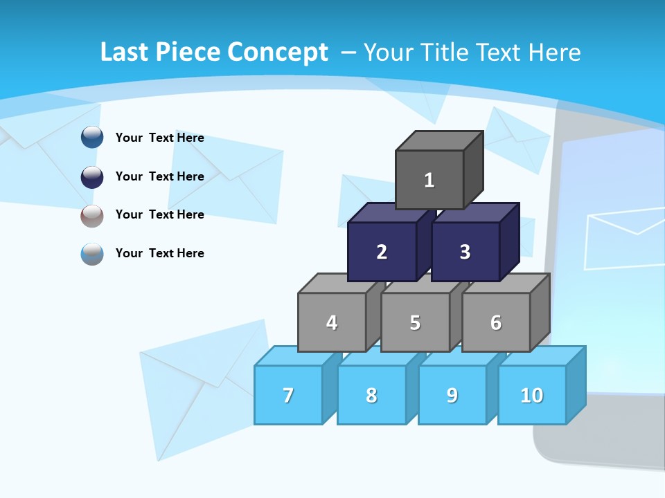 A Cell Phone Sitting Next To An Envelope PowerPoint Template