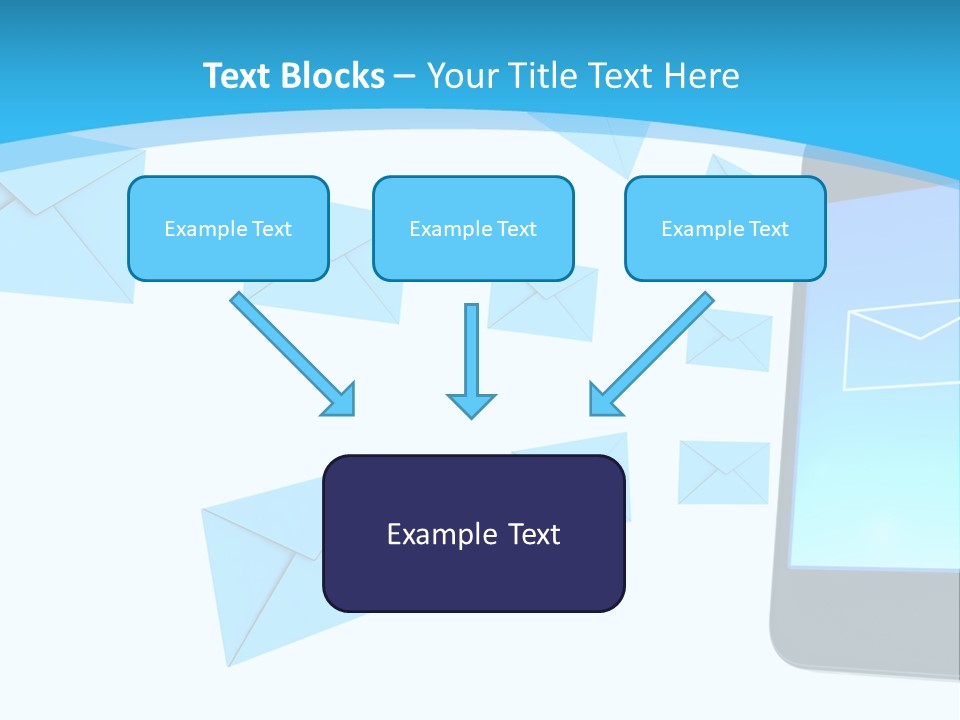 A Cell Phone Sitting Next To An Envelope PowerPoint Template