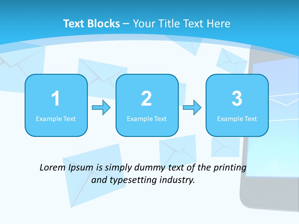 A Cell Phone Sitting Next To An Envelope PowerPoint Template