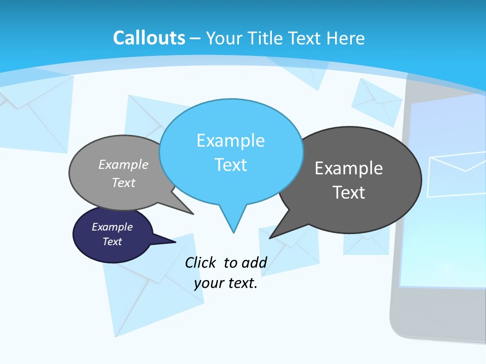 A Cell Phone Sitting Next To An Envelope PowerPoint Template