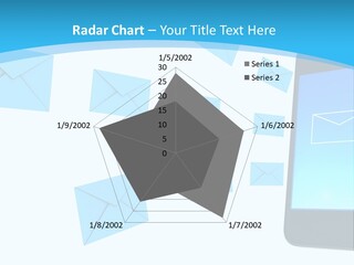 A Cell Phone Sitting Next To An Envelope PowerPoint Template