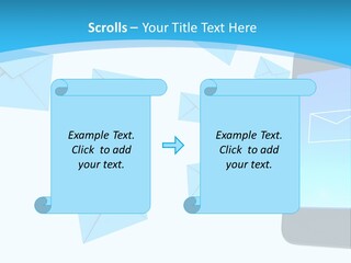 A Cell Phone Sitting Next To An Envelope PowerPoint Template