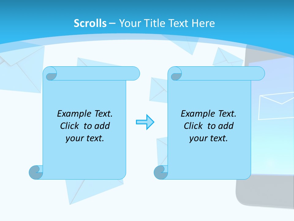 A Cell Phone Sitting Next To An Envelope PowerPoint Template