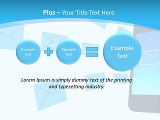 A Cell Phone Sitting Next To An Envelope PowerPoint Template