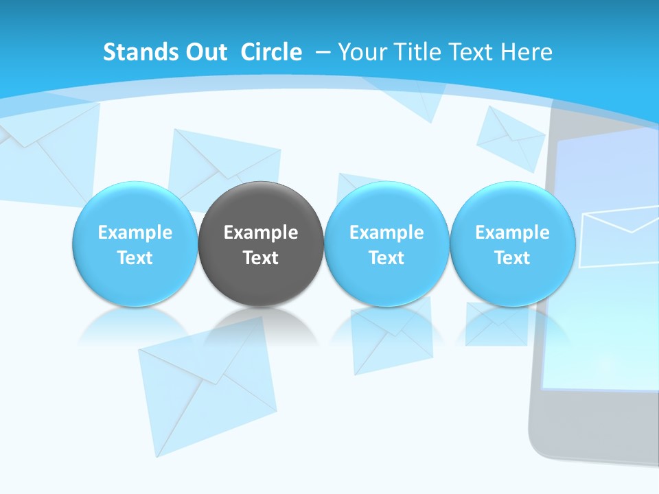 A Cell Phone Sitting Next To An Envelope PowerPoint Template