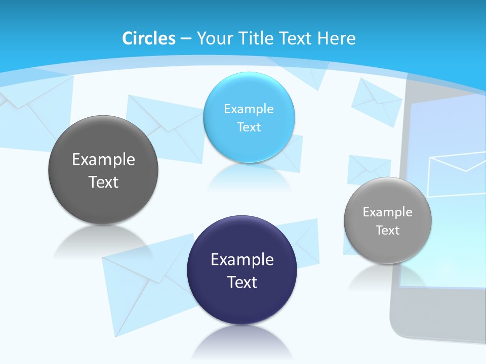 A Cell Phone Sitting Next To An Envelope PowerPoint Template