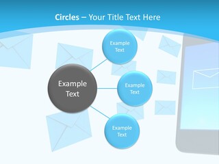 A Cell Phone Sitting Next To An Envelope PowerPoint Template