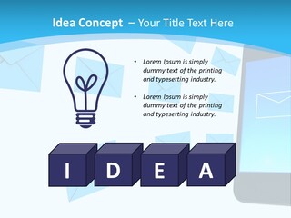 A Cell Phone Sitting Next To An Envelope PowerPoint Template