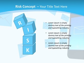 A Cell Phone Sitting Next To An Envelope PowerPoint Template