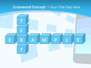 A Cell Phone Sitting Next To An Envelope PowerPoint Template