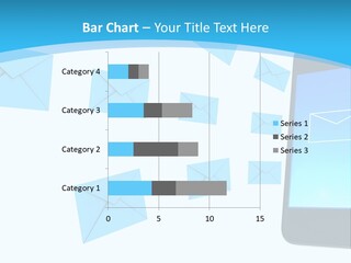 A Cell Phone Sitting Next To An Envelope PowerPoint Template