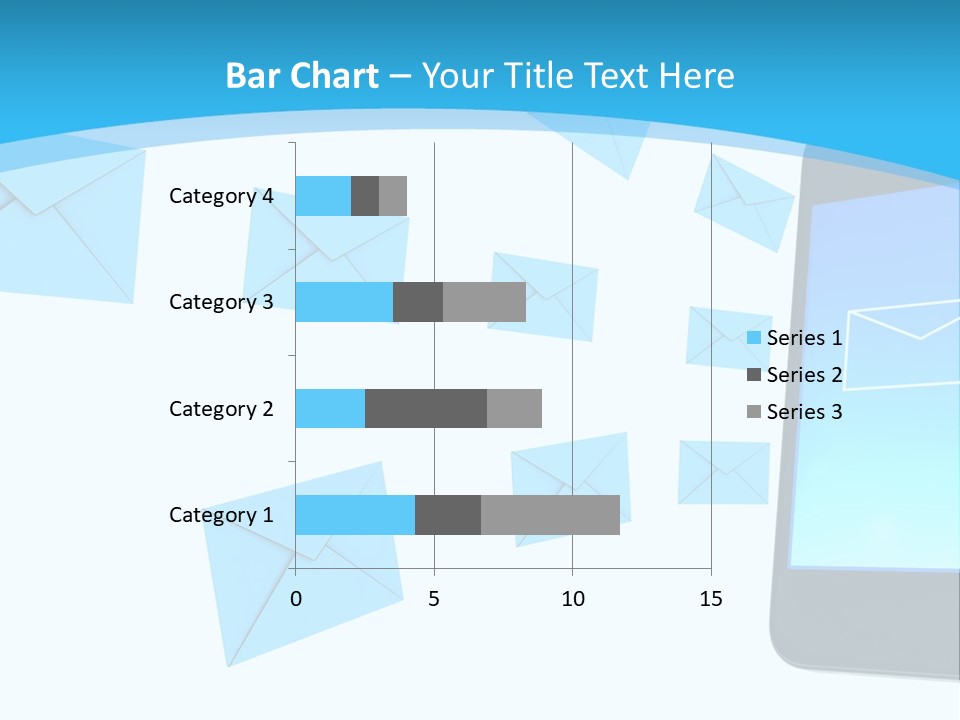 A Cell Phone Sitting Next To An Envelope PowerPoint Template