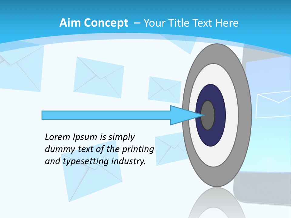 A Cell Phone Sitting Next To An Envelope PowerPoint Template