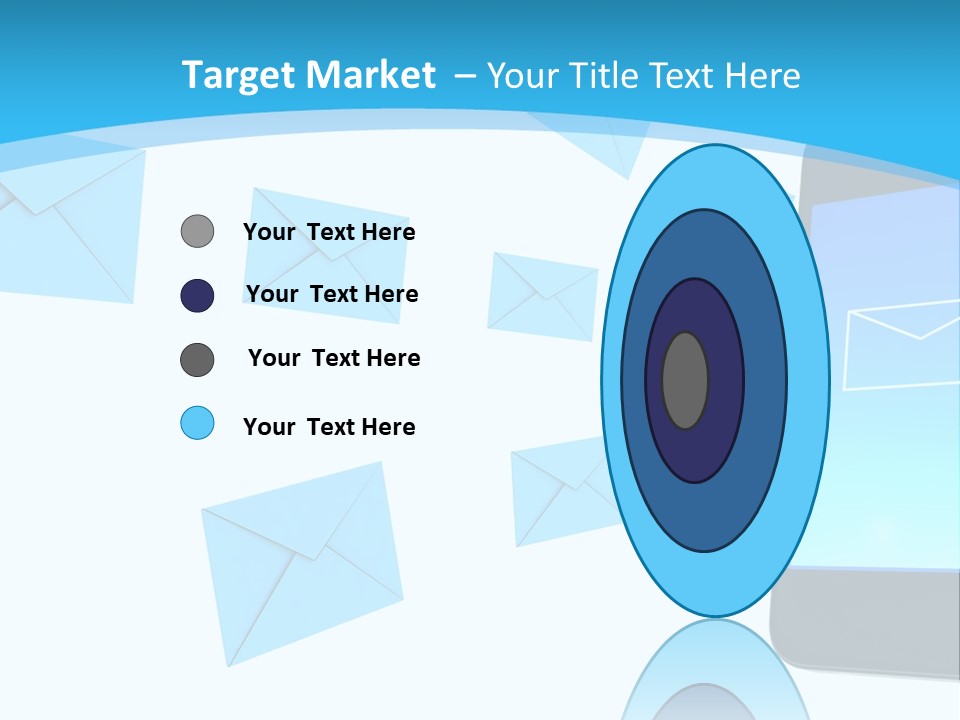 A Cell Phone Sitting Next To An Envelope PowerPoint Template