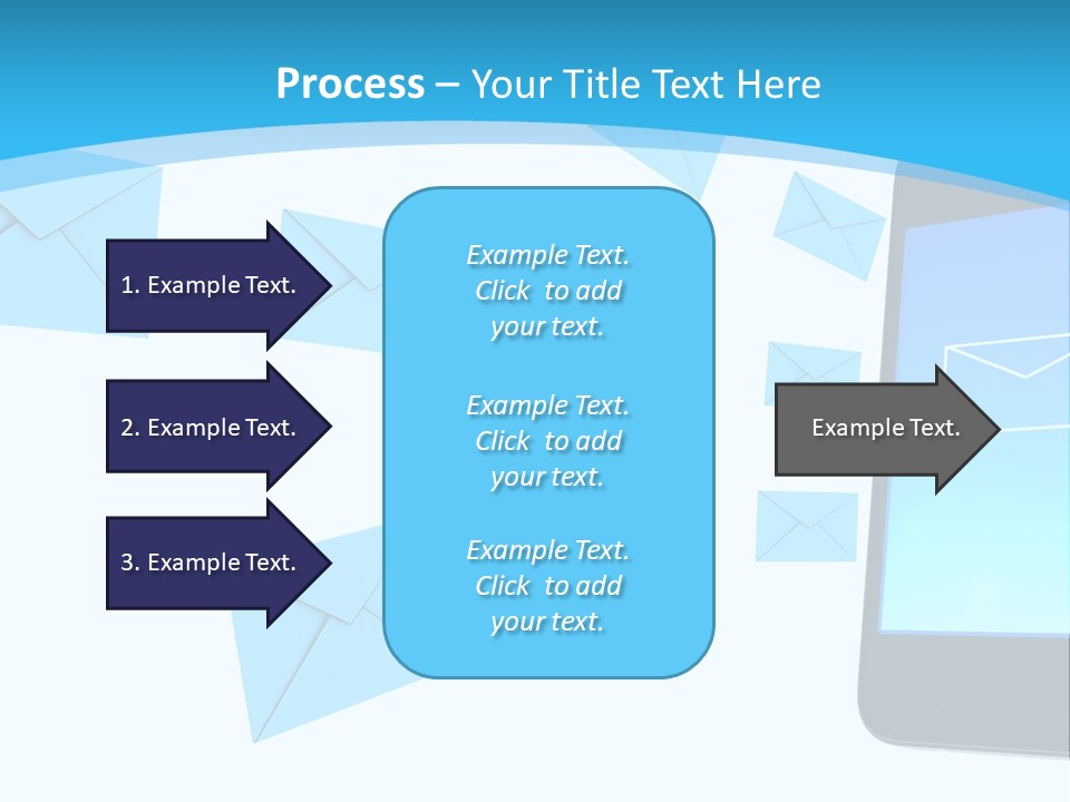 A Cell Phone Sitting Next To An Envelope PowerPoint Template