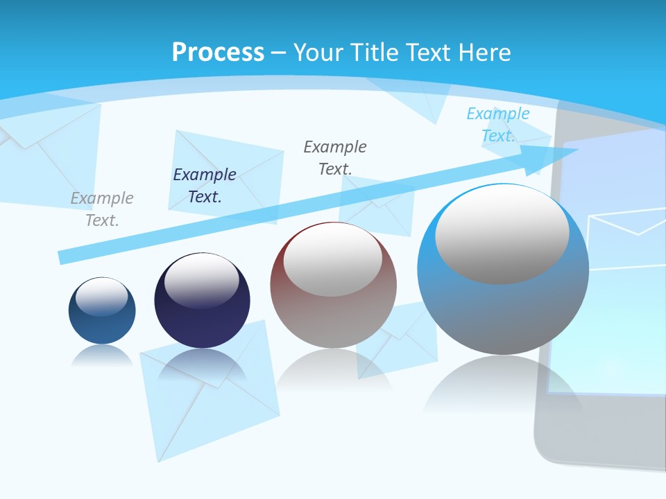 A Cell Phone Sitting Next To An Envelope PowerPoint Template