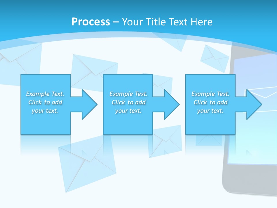 A Cell Phone Sitting Next To An Envelope PowerPoint Template