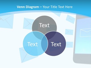 A Cell Phone Sitting Next To An Envelope PowerPoint Template
