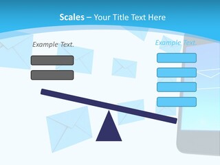 A Cell Phone Sitting Next To An Envelope PowerPoint Template