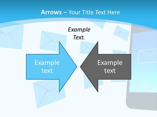 A Cell Phone Sitting Next To An Envelope PowerPoint Template