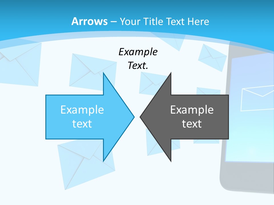 A Cell Phone Sitting Next To An Envelope PowerPoint Template
