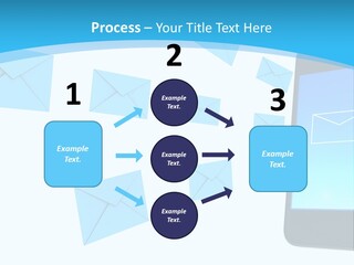 A Cell Phone Sitting Next To An Envelope PowerPoint Template