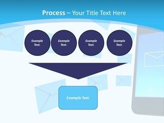A Cell Phone Sitting Next To An Envelope PowerPoint Template