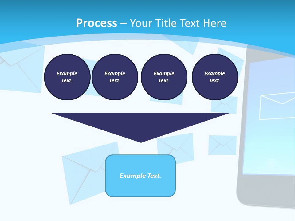 A Cell Phone Sitting Next To An Envelope PowerPoint Template