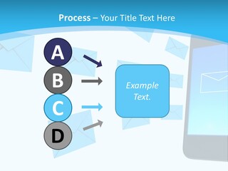 A Cell Phone Sitting Next To An Envelope PowerPoint Template