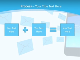 A Cell Phone Sitting Next To An Envelope PowerPoint Template