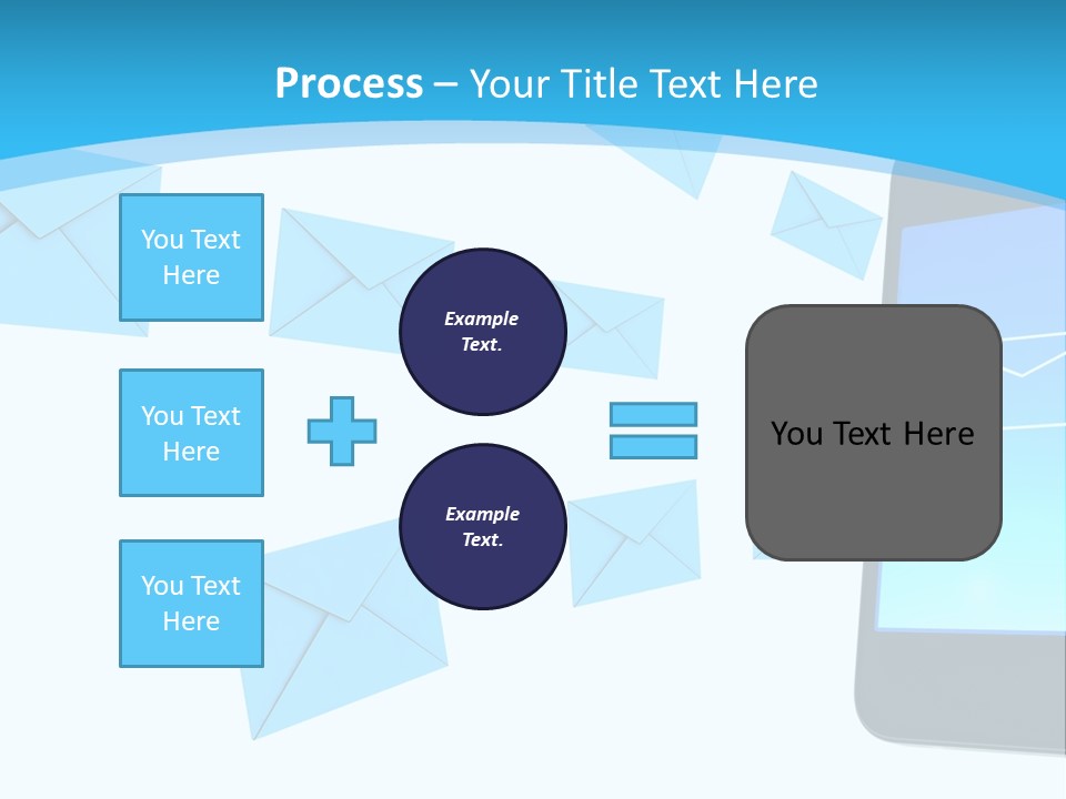 A Cell Phone Sitting Next To An Envelope PowerPoint Template