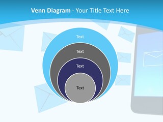 A Cell Phone Sitting Next To An Envelope PowerPoint Template