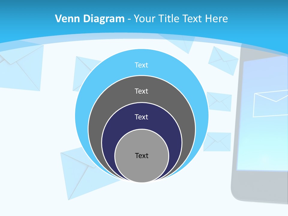 A Cell Phone Sitting Next To An Envelope PowerPoint Template