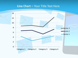 A Cell Phone Sitting Next To An Envelope PowerPoint Template