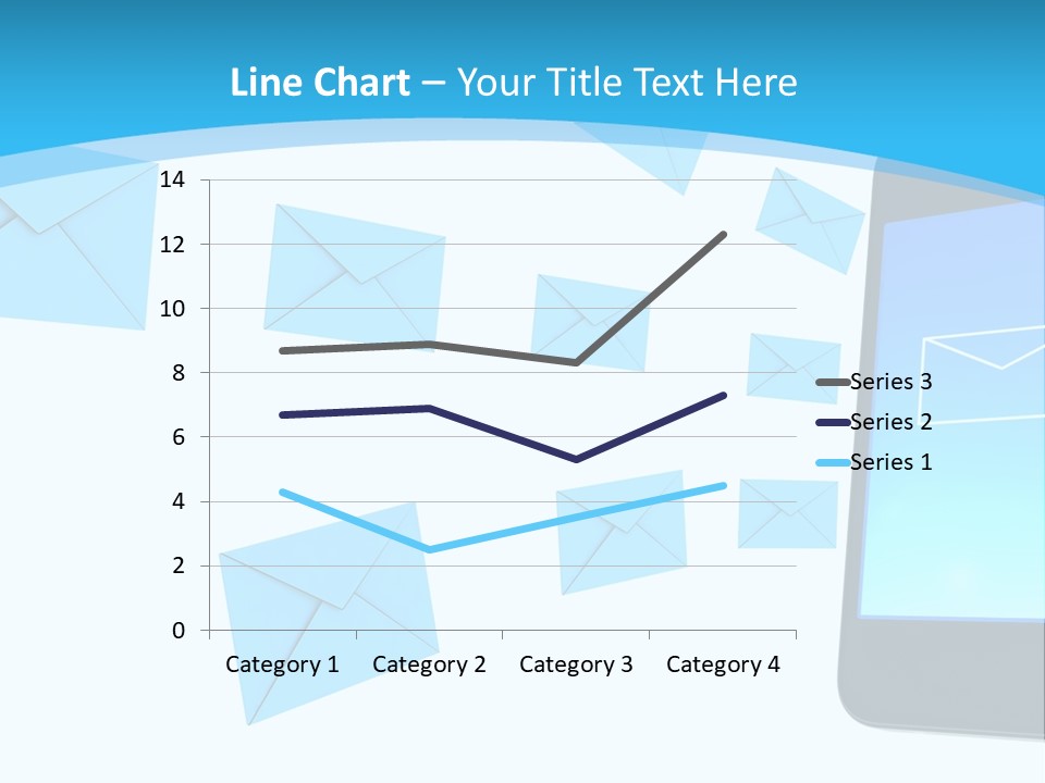 A Cell Phone Sitting Next To An Envelope PowerPoint Template