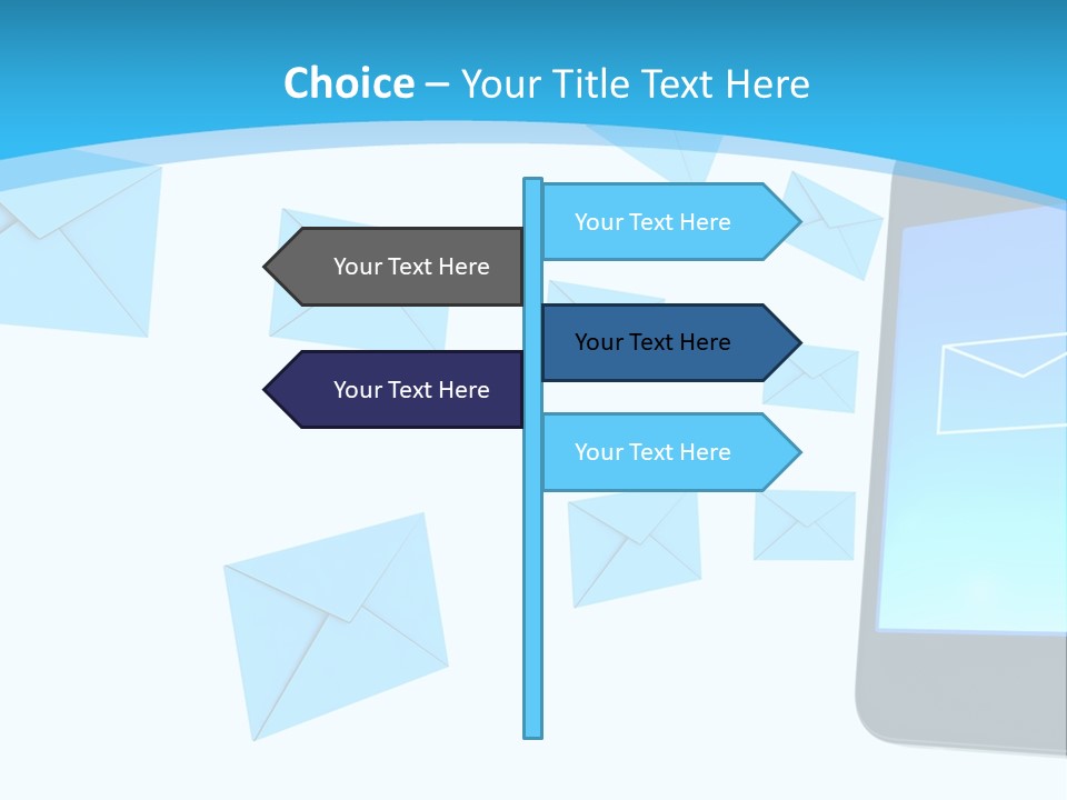 A Cell Phone Sitting Next To An Envelope PowerPoint Template