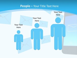 A Cell Phone Sitting Next To An Envelope PowerPoint Template