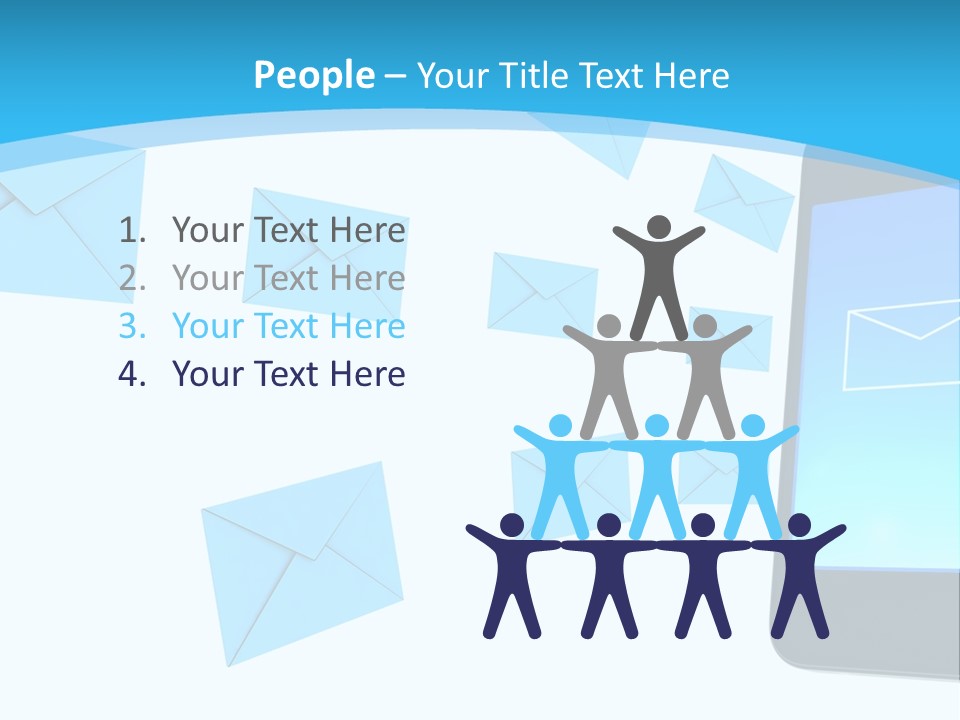 A Cell Phone Sitting Next To An Envelope PowerPoint Template