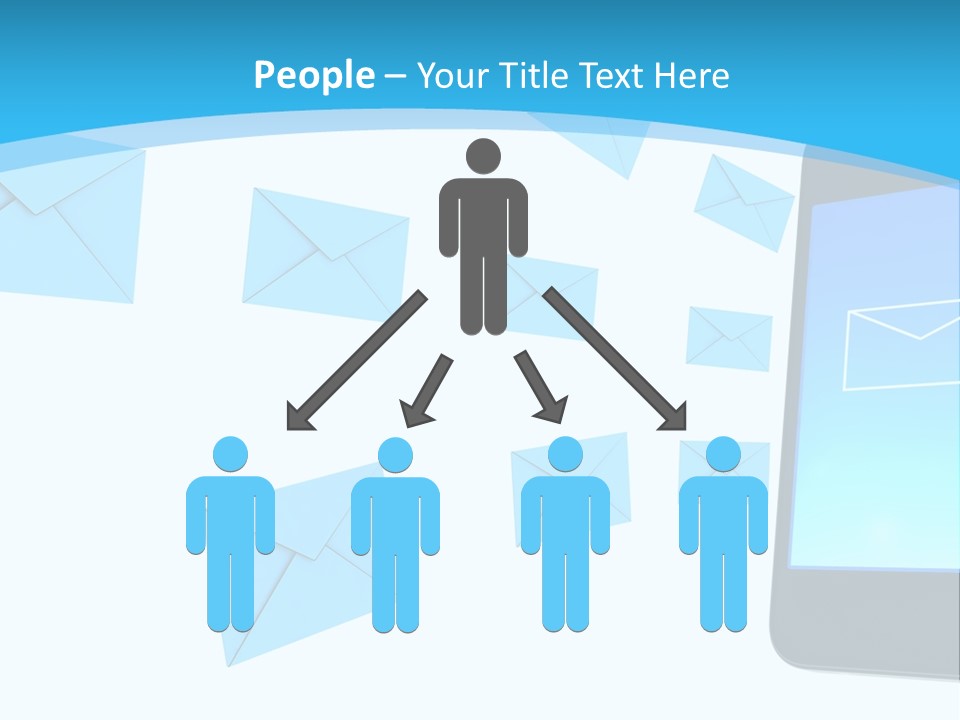 A Cell Phone Sitting Next To An Envelope PowerPoint Template