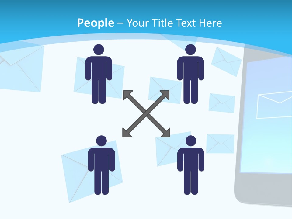 A Cell Phone Sitting Next To An Envelope PowerPoint Template