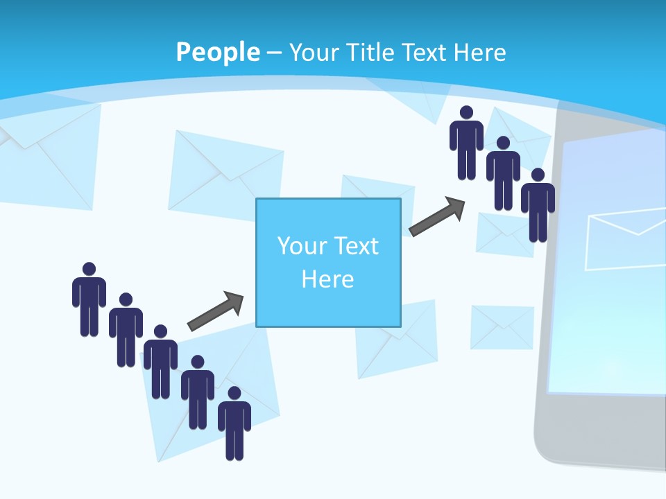 A Cell Phone Sitting Next To An Envelope PowerPoint Template