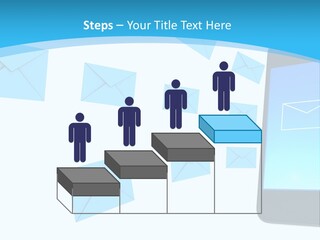 A Cell Phone Sitting Next To An Envelope PowerPoint Template